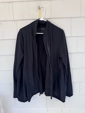 Rundholz Zip Front Lagenlook Cotton Jacket Black size Large